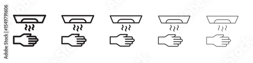 Drying hand icon vector illustration isolated