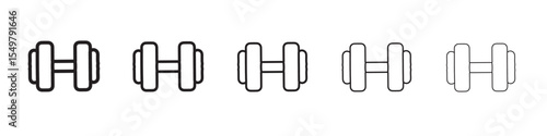 dumbbell icon vector illustration isolated