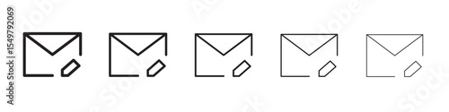 Edit mail icon vector illustration isolated