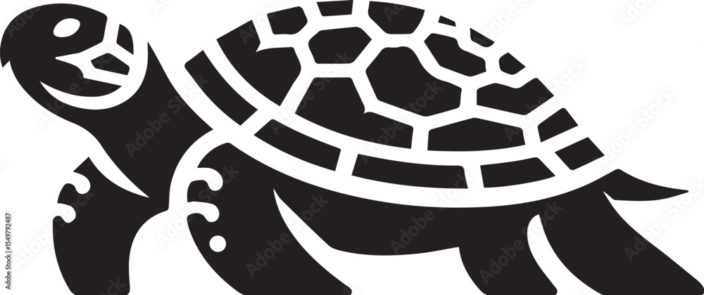 Obraz premium Turtle vector silhouette design