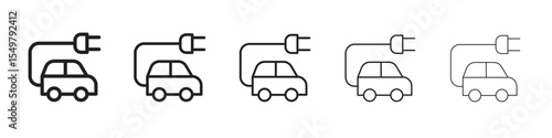 Electric vehicle icon vector illustration isolated
