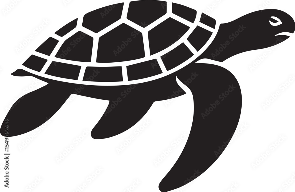 Obraz premium Turtle vector silhouette design
