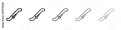 Escalator down icon vector illustration isolated