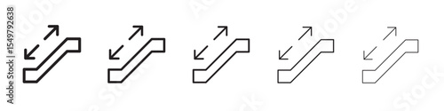 Escalator icon vector illustration isolated