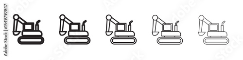 Excavator Icon vector illustration isolated