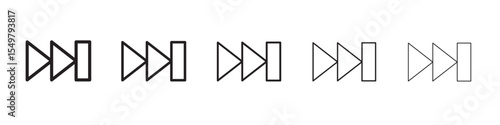 Fast forward icon vector illustration isolated