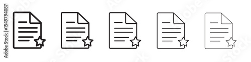 Favourite document icon vector illustration isolated