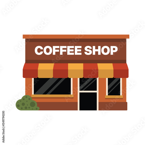 Wallpaper Mural Coffee Shop Building Vector Illustration Cafe and Restaurant Torontodigital.ca