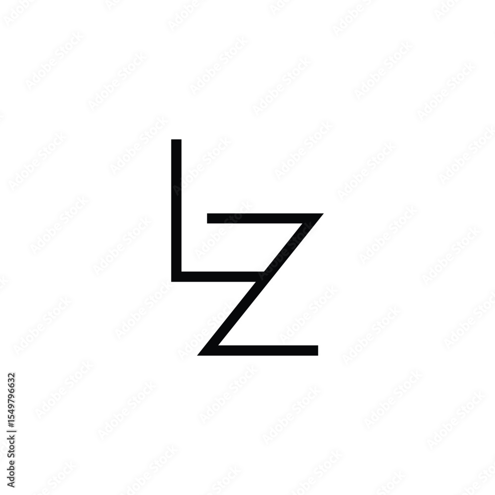 Fototapeta premium Minimal Letters LZ Logo Design