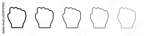 Fist icon vector illustration isolated