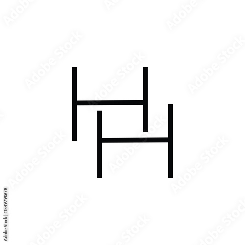 Minimal Letters HH Logo Design