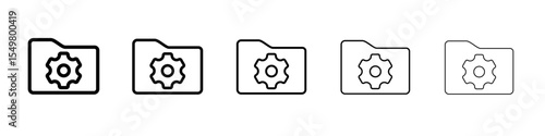 Folder settings icon vector illustration isolated