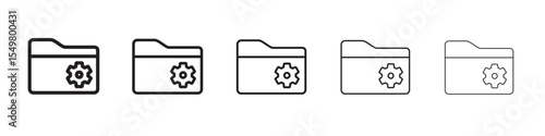 Folder settings icon vector illustration isolated