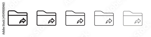 Folder shortcut icon vector illustration isolated