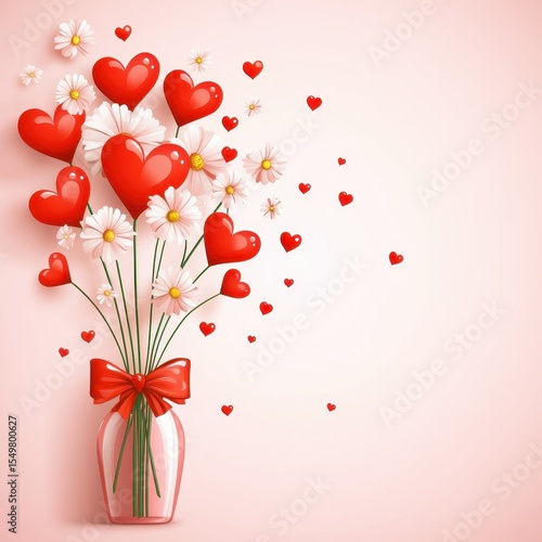 Heart-Shaped Floral Arrangement for Romantic Occasions and Love