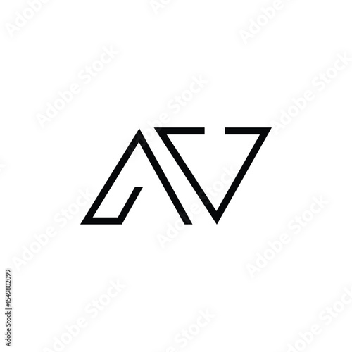 Minimal Letters AV Logo Design