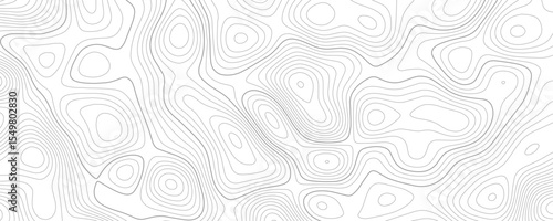 Abstract background wavy topographic line contour geography map. Seamless pattern and banner design. Modern and dynamic feel to topographic mapping vector illustration.
