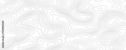 Abstract background wavy topographic line contour geography map. Seamless pattern and banner design. Modern and dynamic feel to topographic mapping vector illustration.