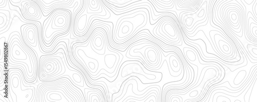 Abstract background wavy topographic line contour geography map. Seamless pattern and banner design. Modern and dynamic feel to topographic mapping vector illustration.