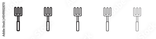 Garden fork icon vector illustration isolated
