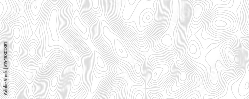 Abstract background wavy topographic line contour geography map. Seamless pattern and banner design. Modern and dynamic feel to topographic mapping vector illustration.