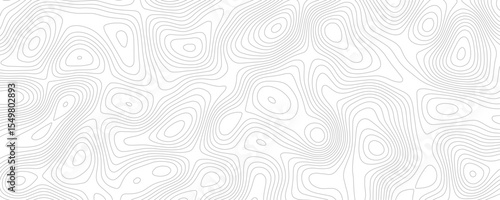 Abstract background wavy topographic line contour geography map. Seamless pattern and banner design. Modern and dynamic feel to topographic mapping vector illustration.