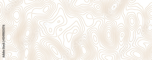 Abstract background wavy topographic line contour geography map. Seamless pattern and banner design. Modern and dynamic feel to topographic mapping vector illustration.