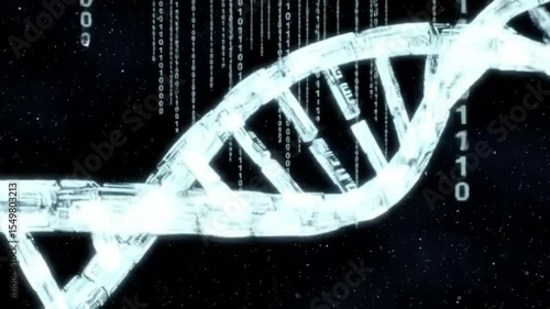 Artificial DNA Helix Made of Digital Circuits and Data Streams