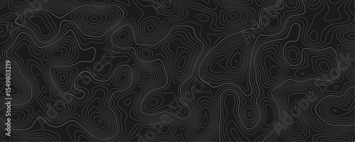 Abstract background wavy topographic line contour geography map. Seamless pattern and banner design. Modern and dynamic feel to topographic mapping vector illustration.