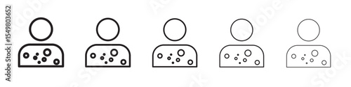 Genital rash icon vector illustration isolated