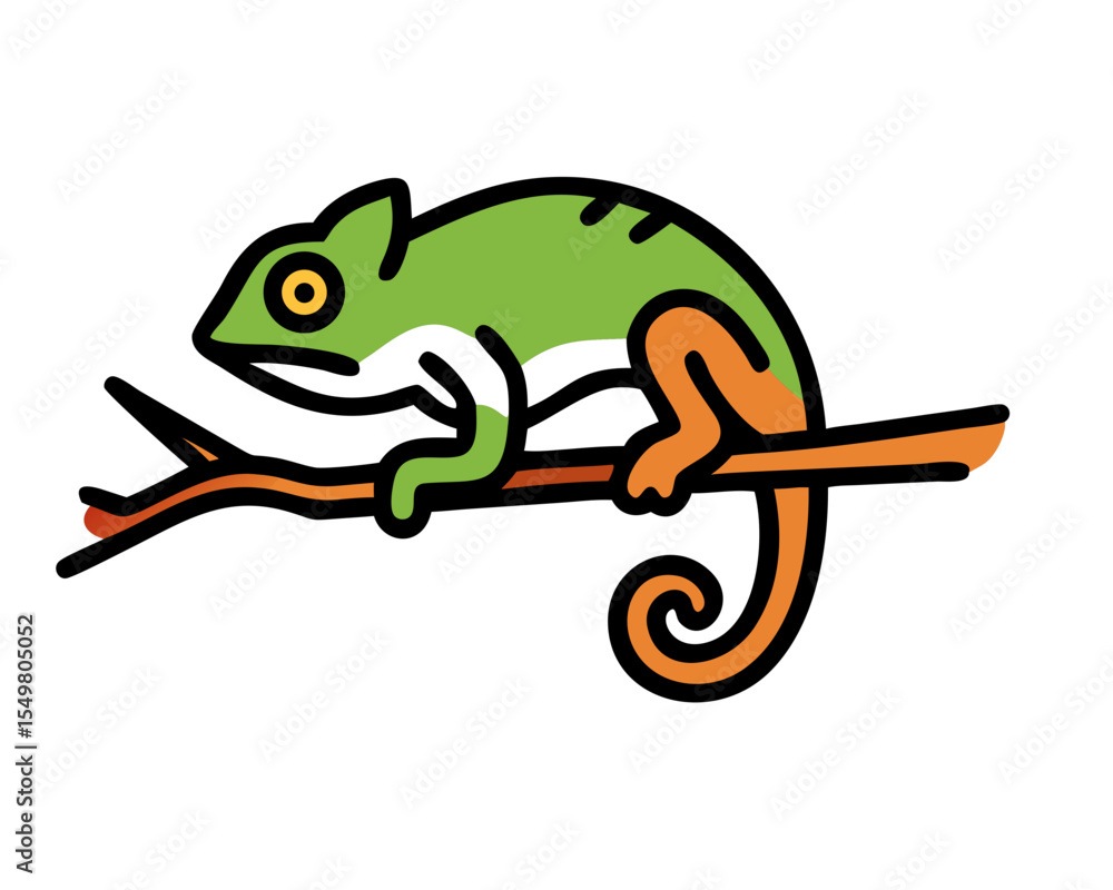 Fototapeta premium chameleon on a branch