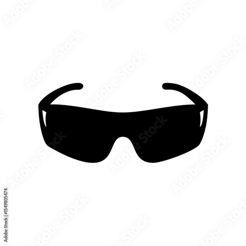 Sport Sunglasses Icon Silhouette Vector | Cool Eyewear Graphic PNG | Outdoor, Biker, Racing, UV Protection Shades for Fitness, Summer, Travel Style