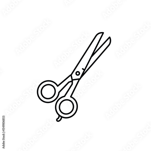 Scissors vector illustration isolated on a white background.