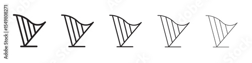 Harp icon vector illustration isolated