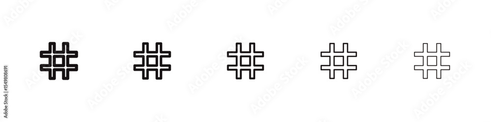 Obraz premium hashtag icon vector illustration isolated
