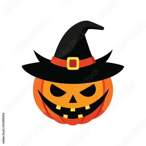 halloween pumpkin with hat