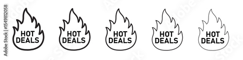 Hot deal icon vector illustration isolated