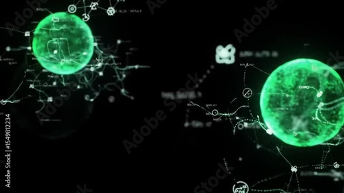 Two AI Minds Exchanging Data in Abstract Digital Space