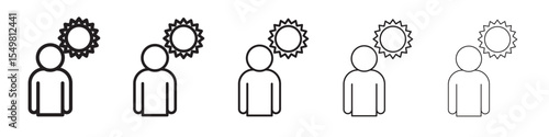 hot human icon vector illustration isolated