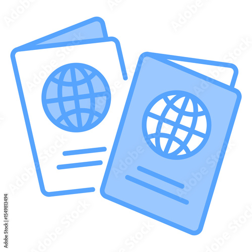 Passport Blue Icon