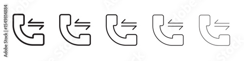 incoming outgoing calls icon vector illustration isolated