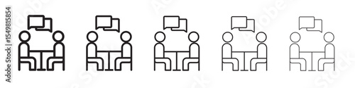 Job interview icon vector illustration isolated