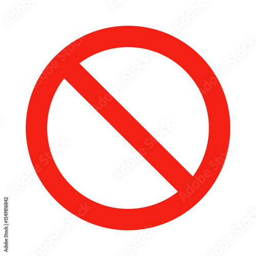 Free Download Prohibited Sign Vector Icon - Forbidden Symbol - GFXLoad