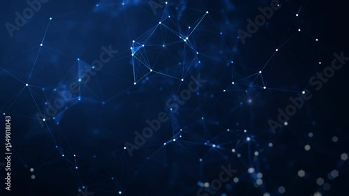 Abstract blue digital network with glowing connection points, representing data flow, global communication, technology networking, and futuristic digital infrastructure.