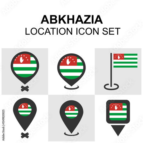 Abkhazia Location Icon Set