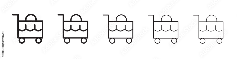 Luggage trolly icon vector illustration isolated Luggage trolly icon vector illustration isolated