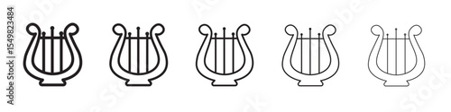 Lyre icon vector illustration isolated