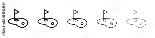 Mini Golf icon vector illustration isolated