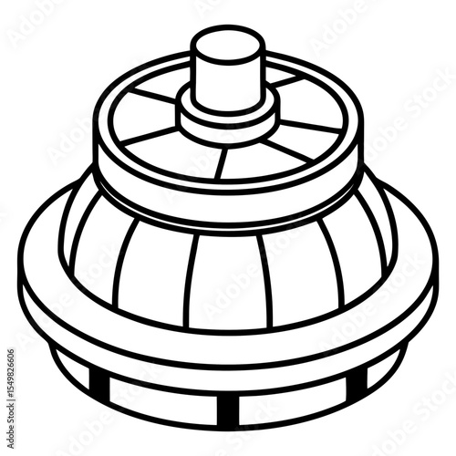Centrifuge line art vector