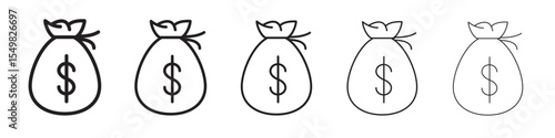 Money bag icon vector illustration isolated